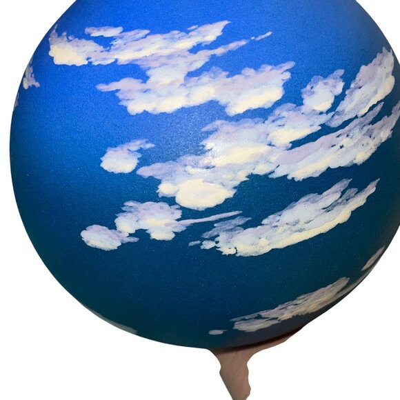 Don Jones Vintage Earthenware Globe Of Sky Atmosphere Blue Signed - Picture 7 of 11